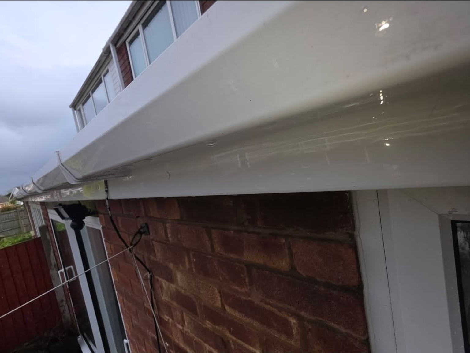 Clean gutter and fascia